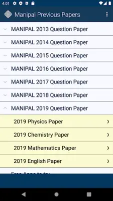 Manipal Entrance Test Previous android App screenshot 4